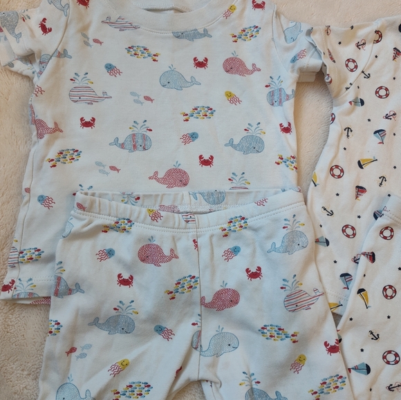 Kissy kissy short pajama bundle 12-18m whale and sail boats - Picture 8 of 9